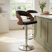 Eve Wooden Bar Stool Black