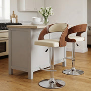 Eve Wooden Bar Stool Cream