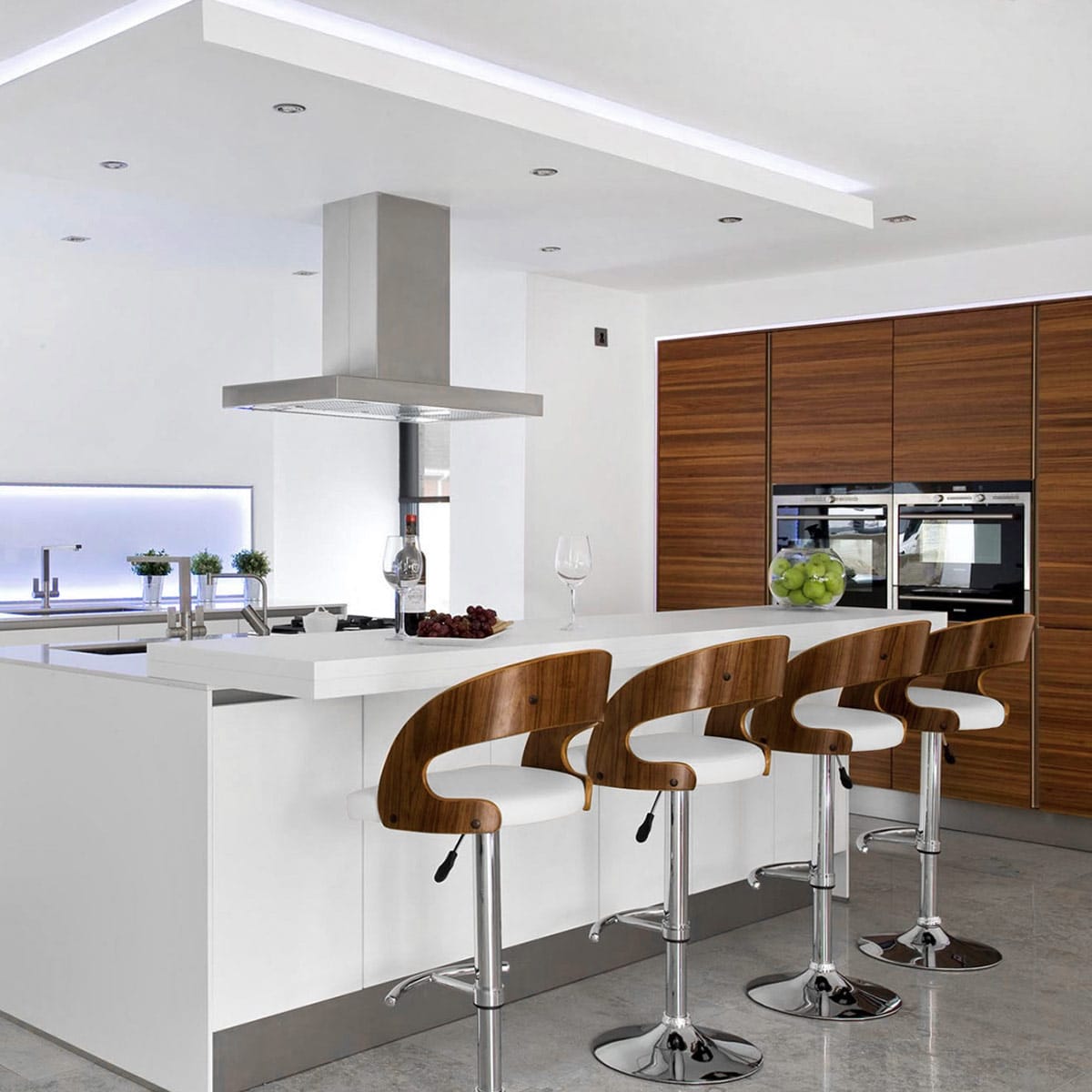 Eve Wooden Bar Stool White