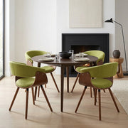 Everest 120cm Round Table & 4 Grafton Walnut Chairs Dining Set