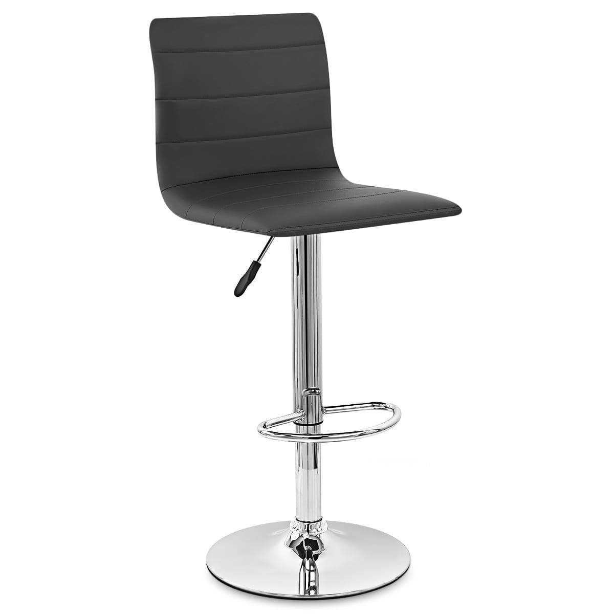 Fabio Real Leather Stool Black