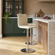 Fabio Real Leather Stool Cream