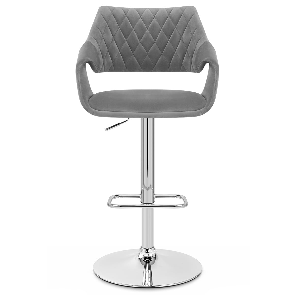 Fairfield Bar Stool Grey Velvet