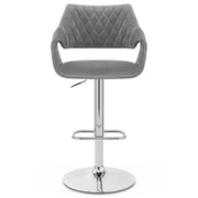 Fairfield Bar Stool Grey Velvet