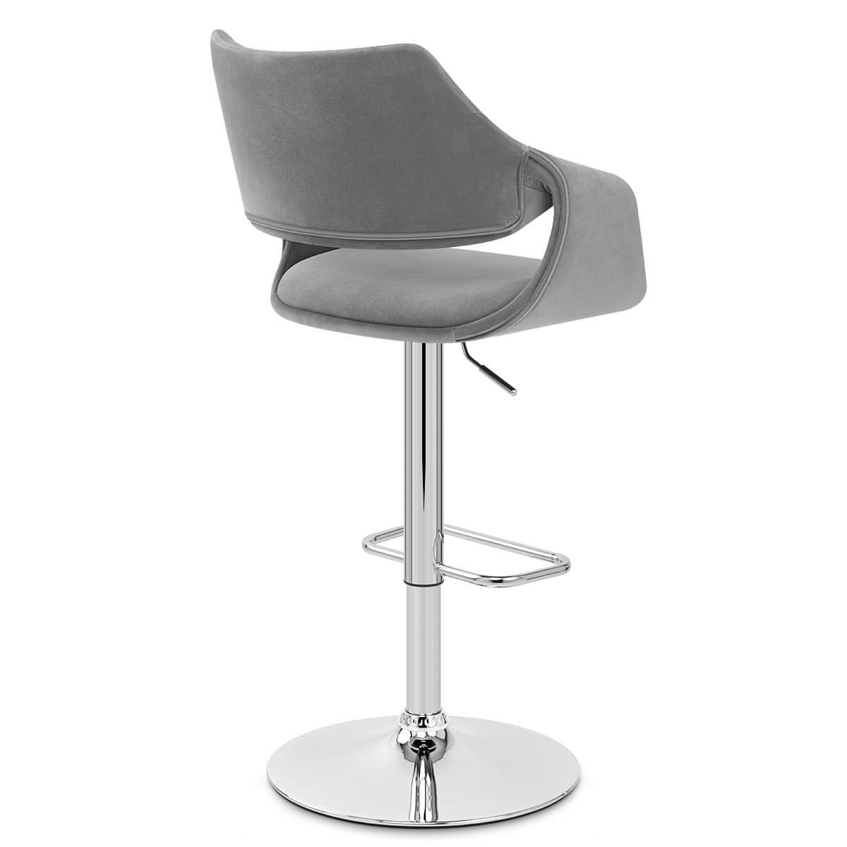 Fairfield Bar Stool Grey Velvet
