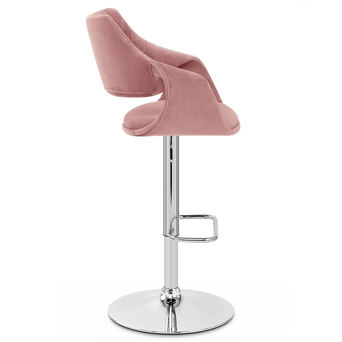 Fairfield Bar Stool Pink Velvet