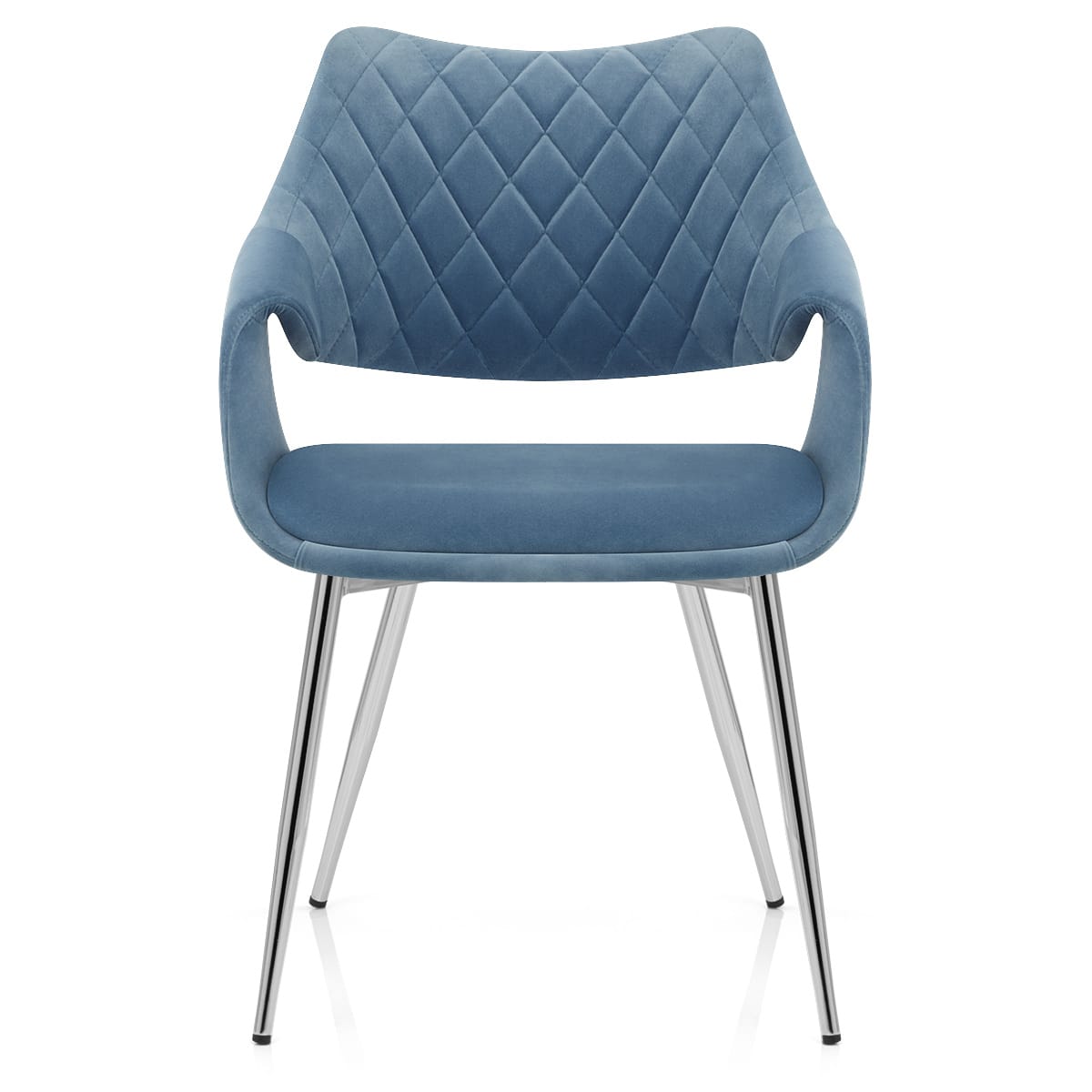 Fairfield Chrome Chair Blue Velvet