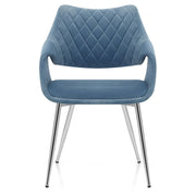 Fairfield Chrome Chair Blue Velvet