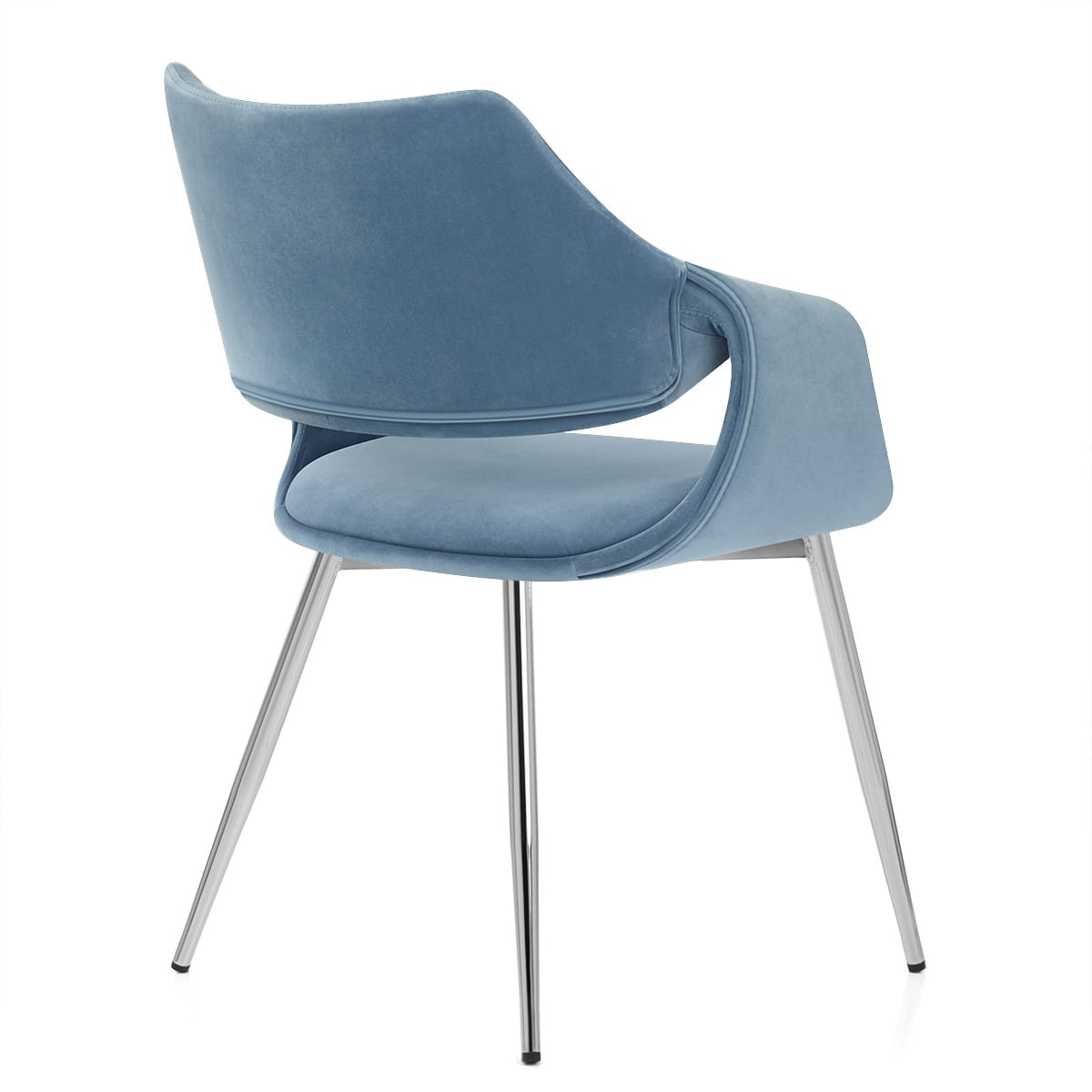 Fairfield Chrome Chair Blue Velvet