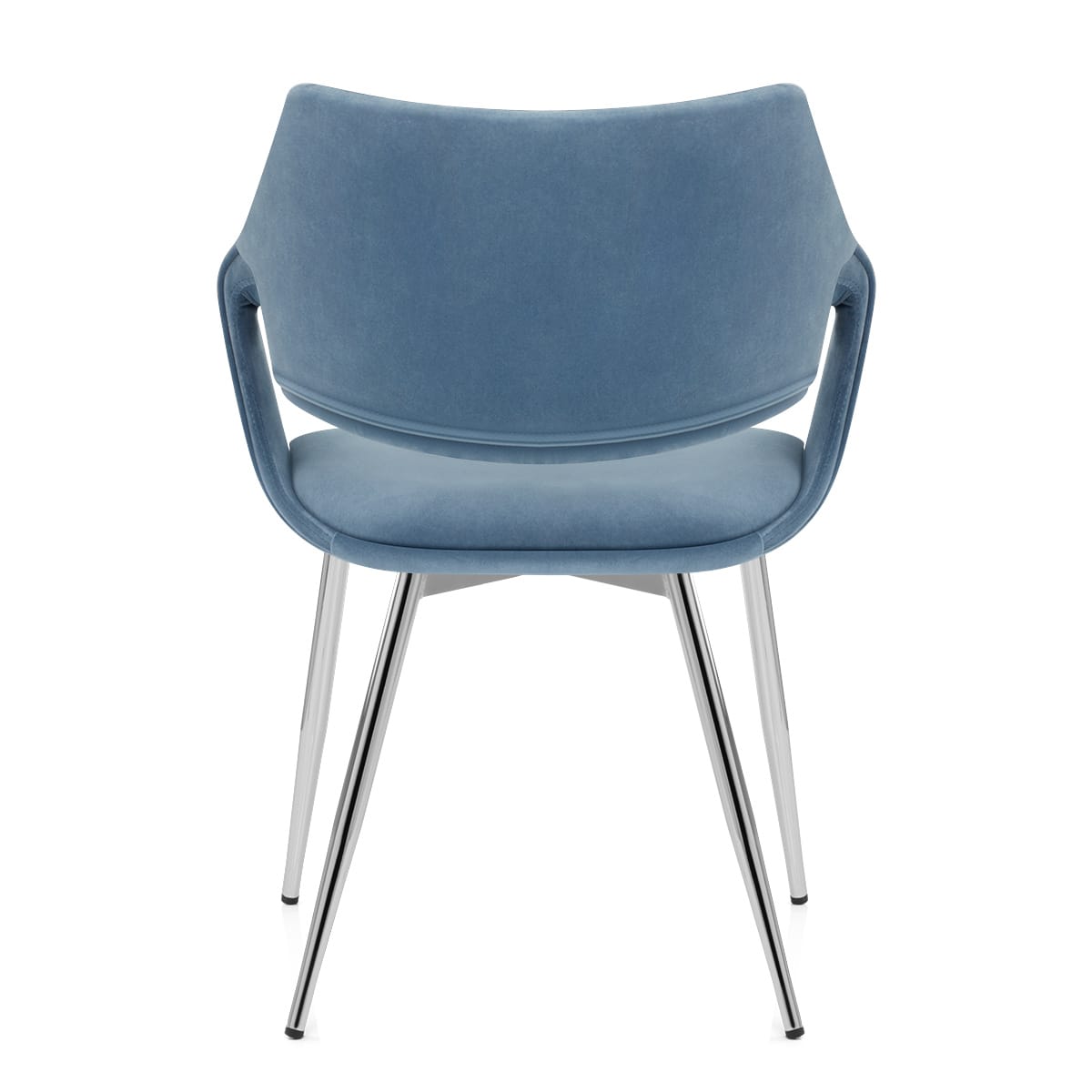 Fairfield Chrome Chair Blue Velvet