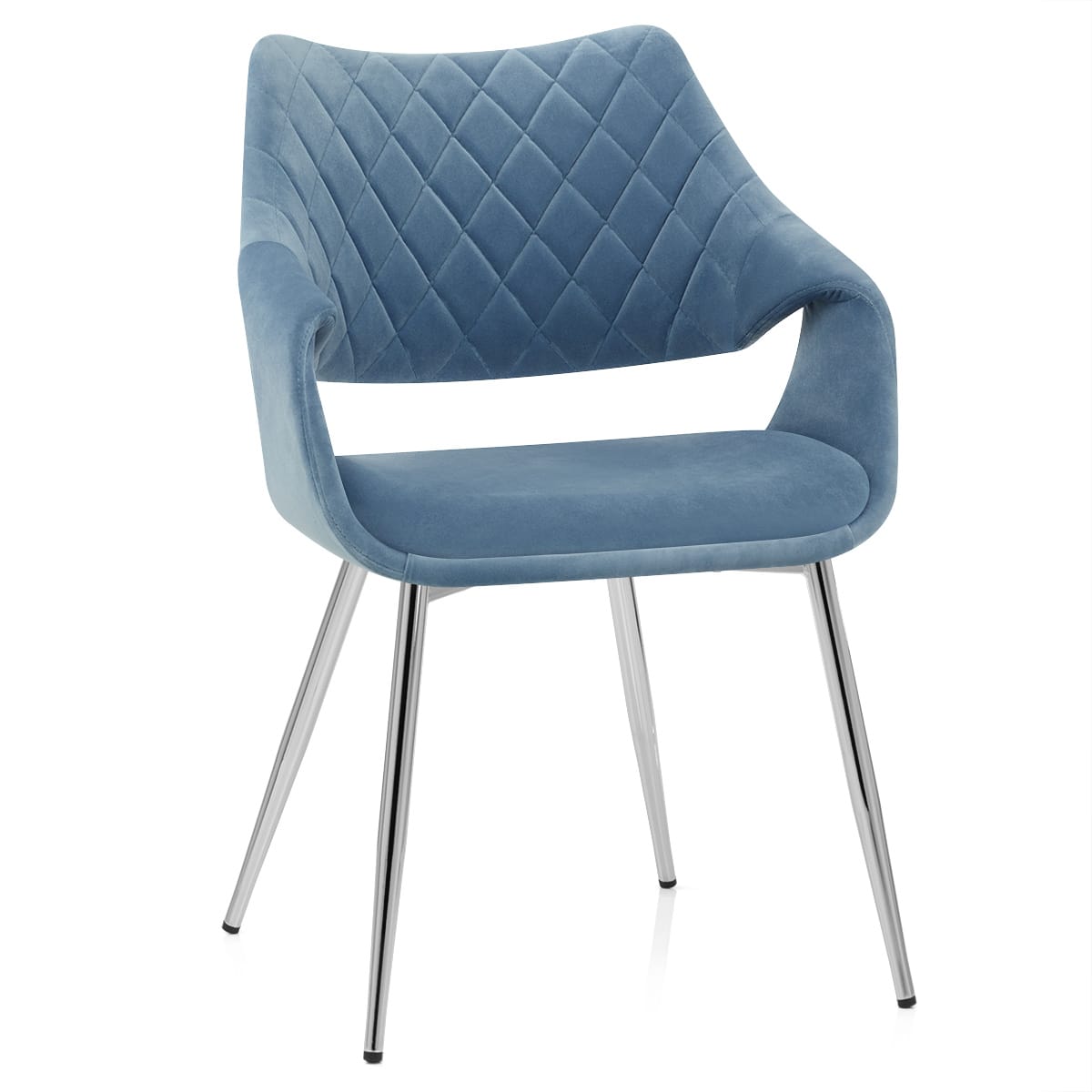 Fairfield Chrome Chair Blue Velvet