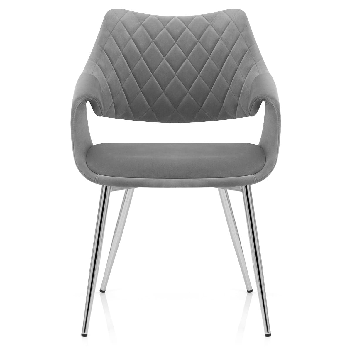 Fairfield Chrome Chair Grey Velvet