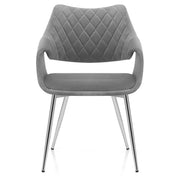 Fairfield Chrome Chair Grey Velvet