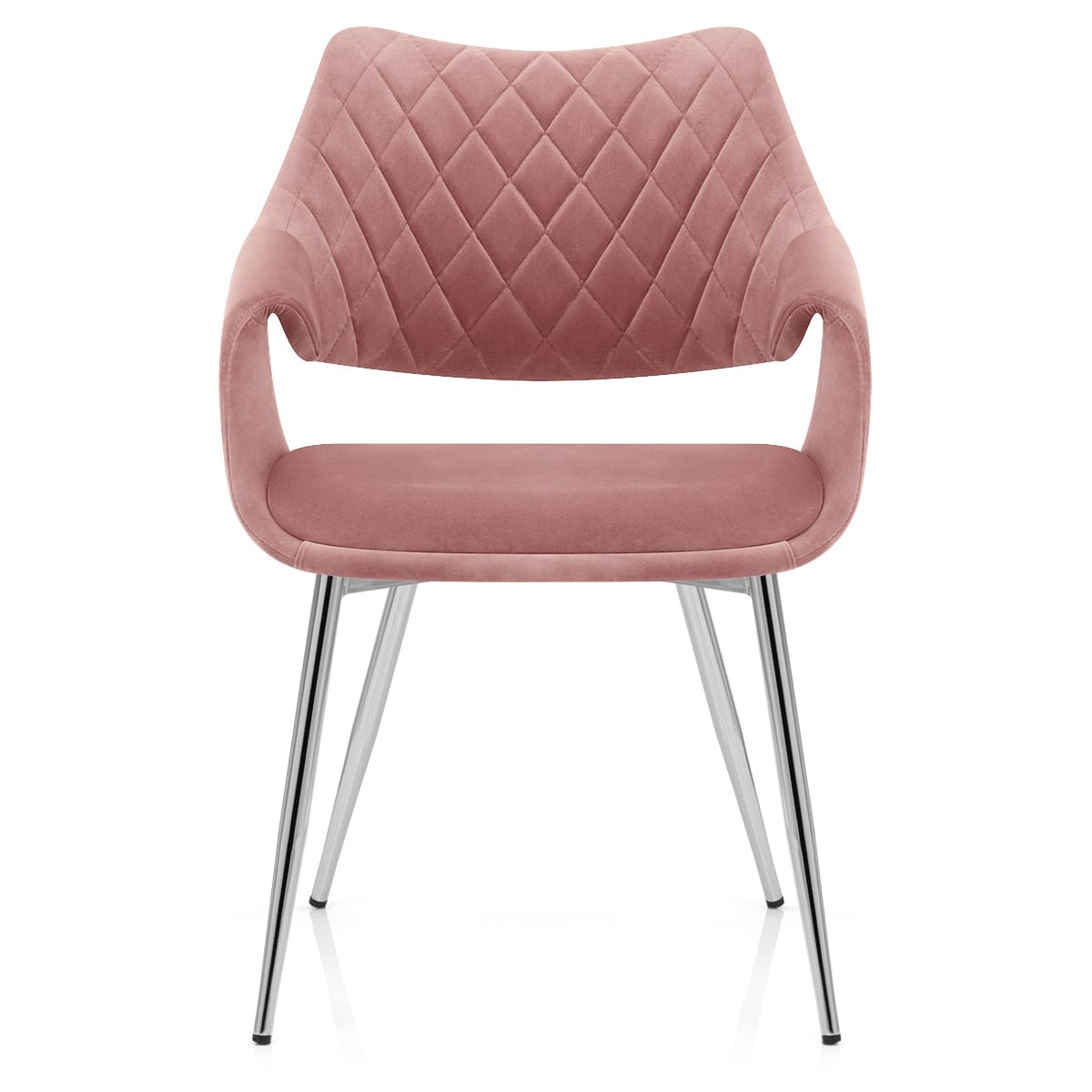 Fairfield Chrome Chair Pink Velvet