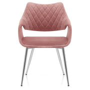 Fairfield Chrome Chair Pink Velvet