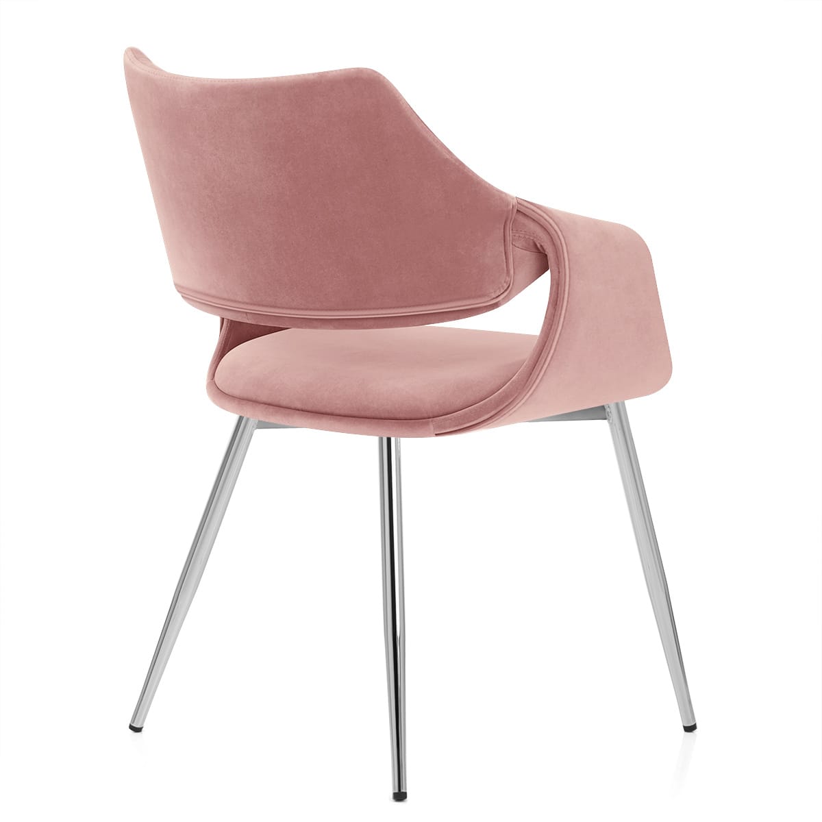 Fairfield Chrome Chair Pink Velvet