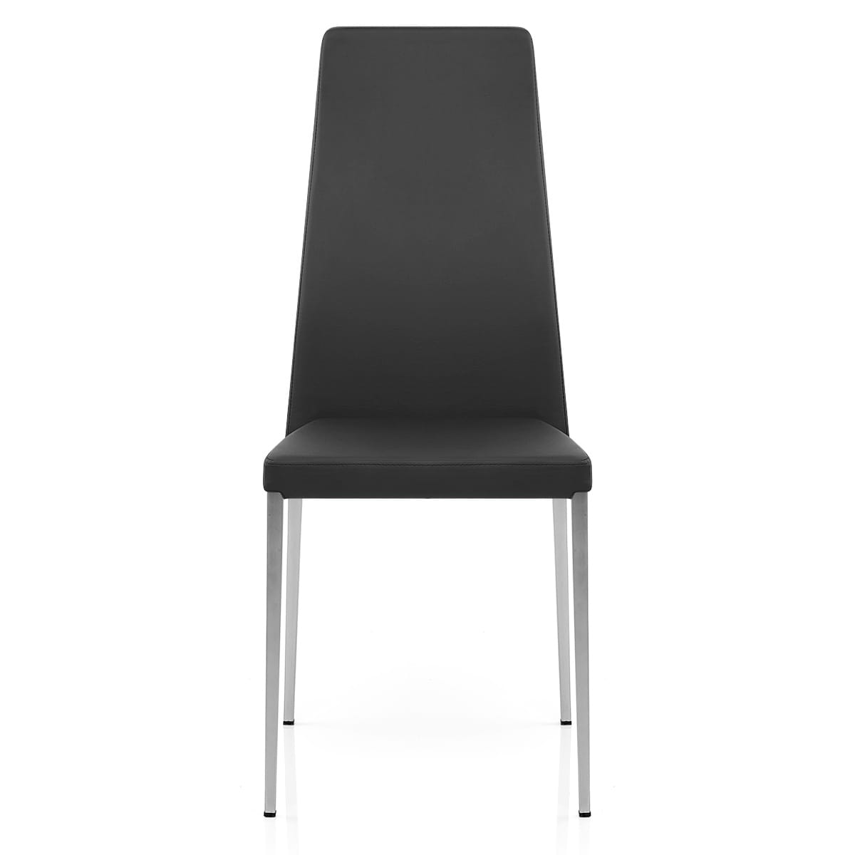 Faith Brushed Chair Black Faux Leather