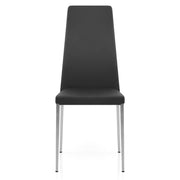 Faith Brushed Chair Black Faux Leather