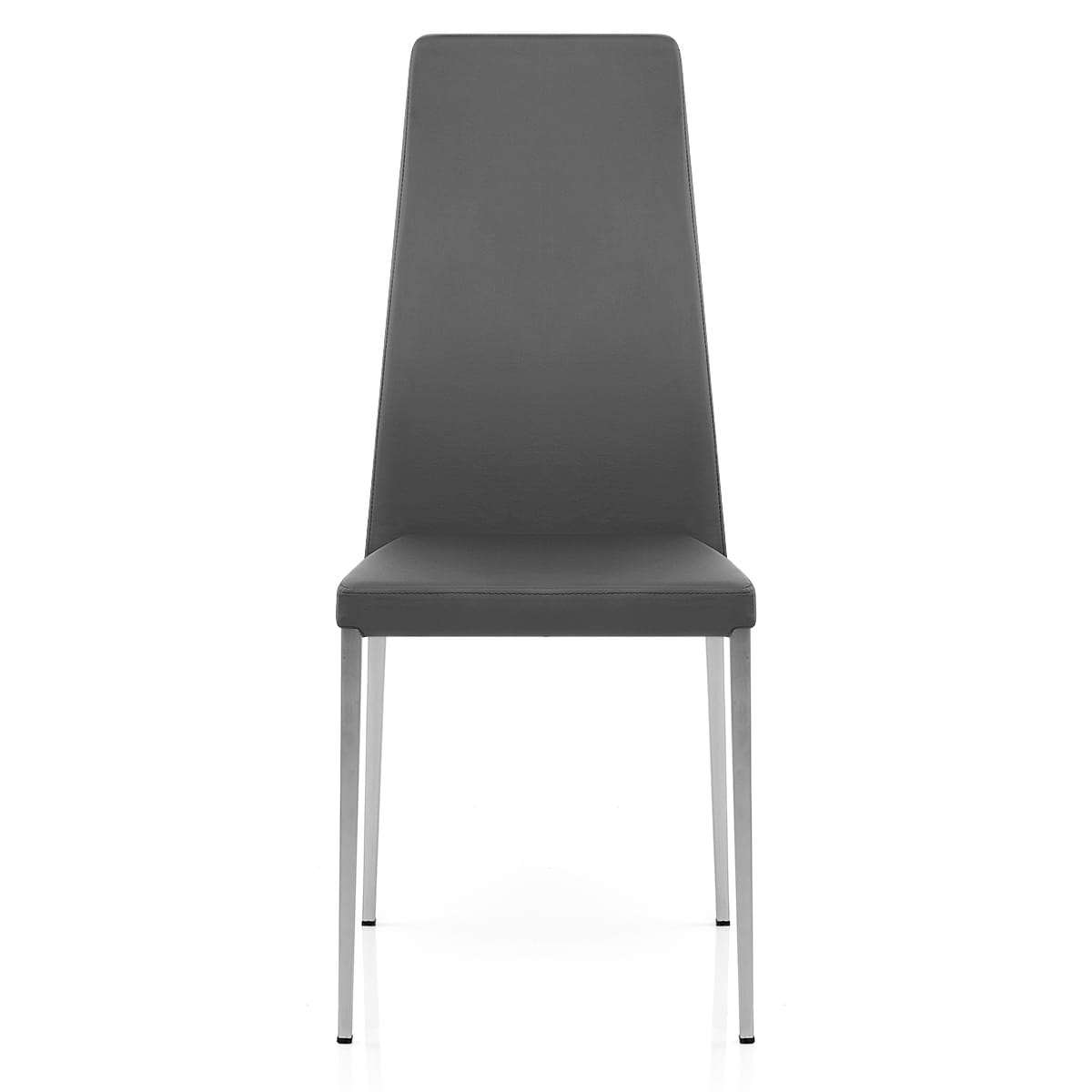 Faith Brushed Chair Grey Faux Leather