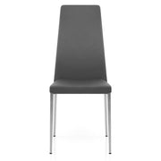 Faith Brushed Chair Grey Faux Leather