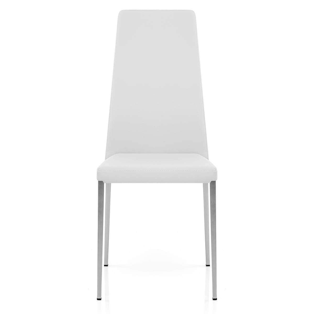 Faith Brushed Chair White Faux Leather