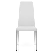 Faith Brushed Chair White Faux Leather