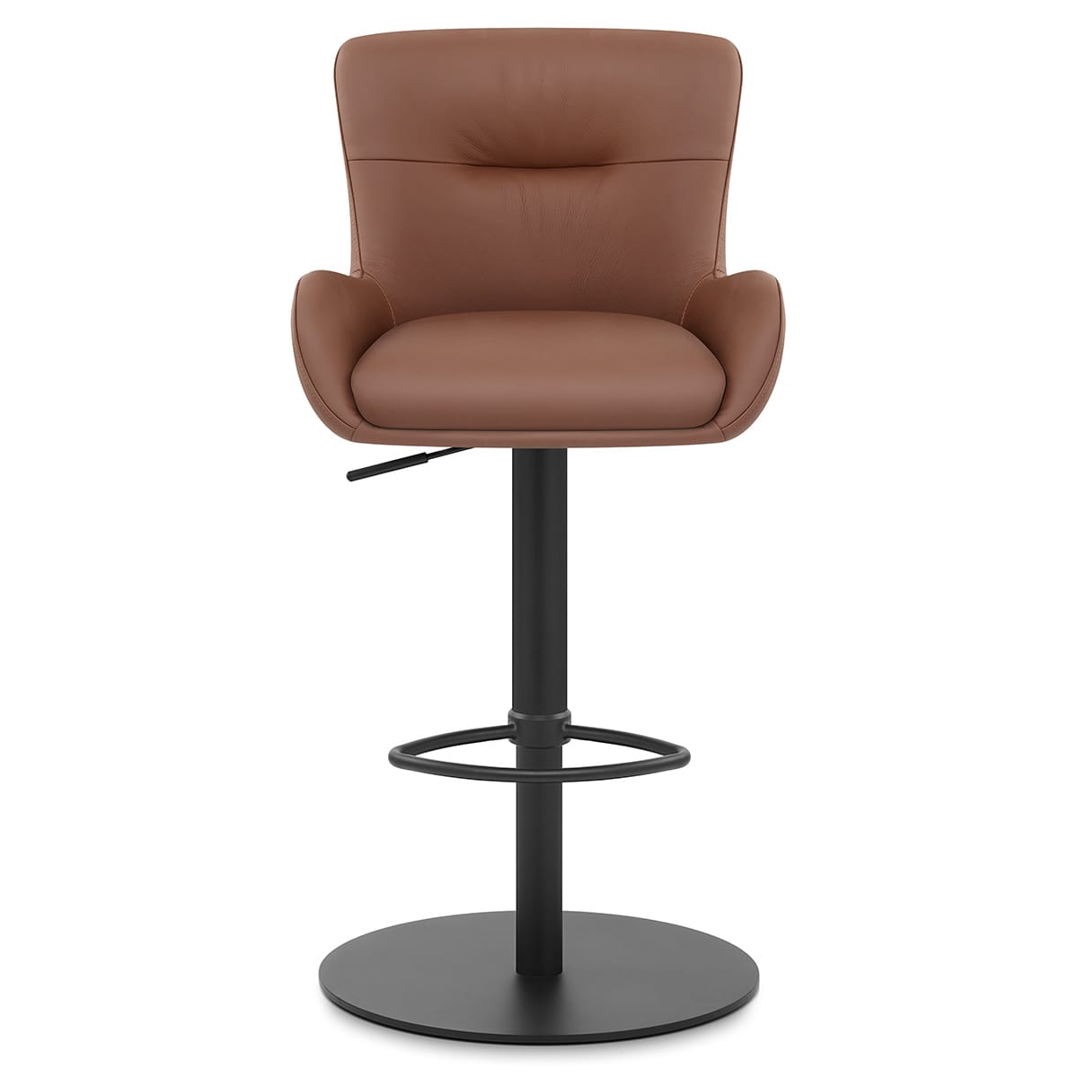 Faraday Bar Stool Brown Real Leather