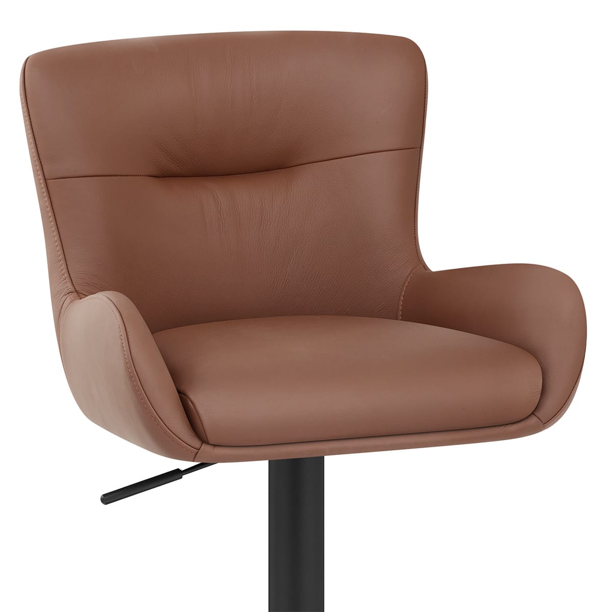 Faraday Bar Stool Brown Real Leather