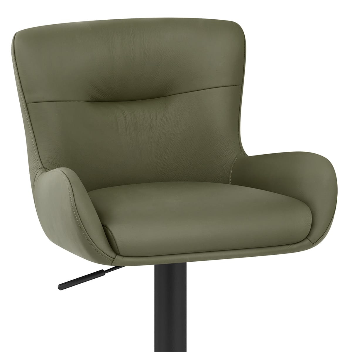 Faraday Bar Stool Green Real Leather