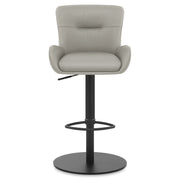 Faraday Bar Stool Grey Real Leather