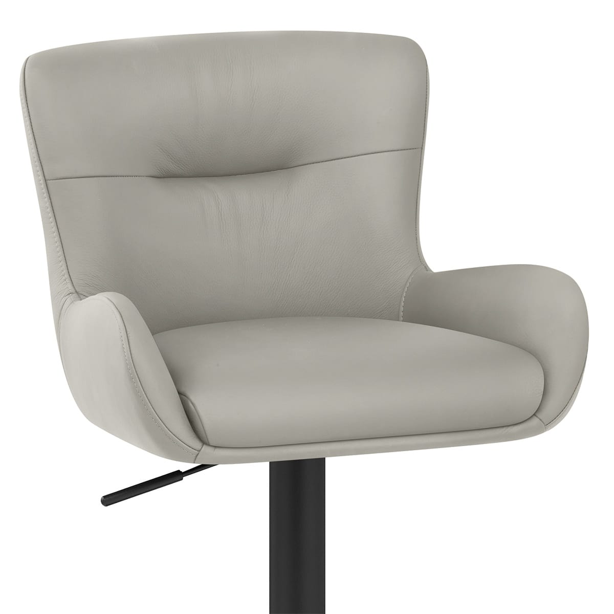 Faraday Bar Stool Grey Real Leather