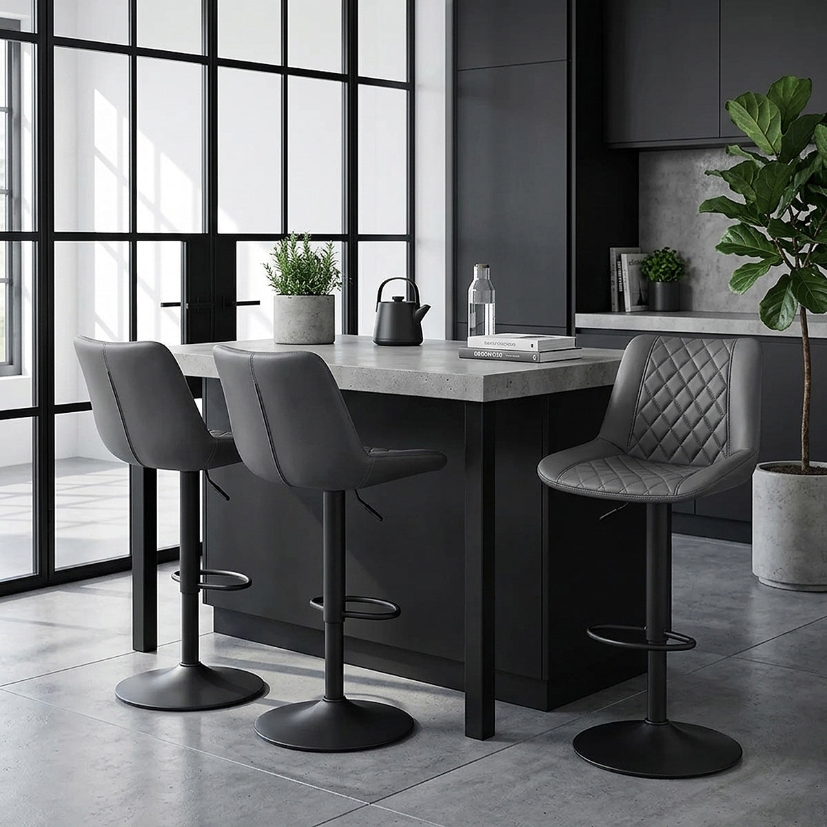 Faro Bar Stool Grey