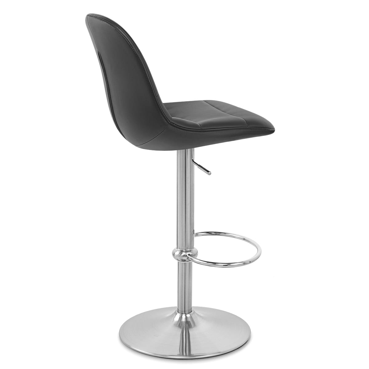 Ferrero Brushed Steel Bar Stool Black