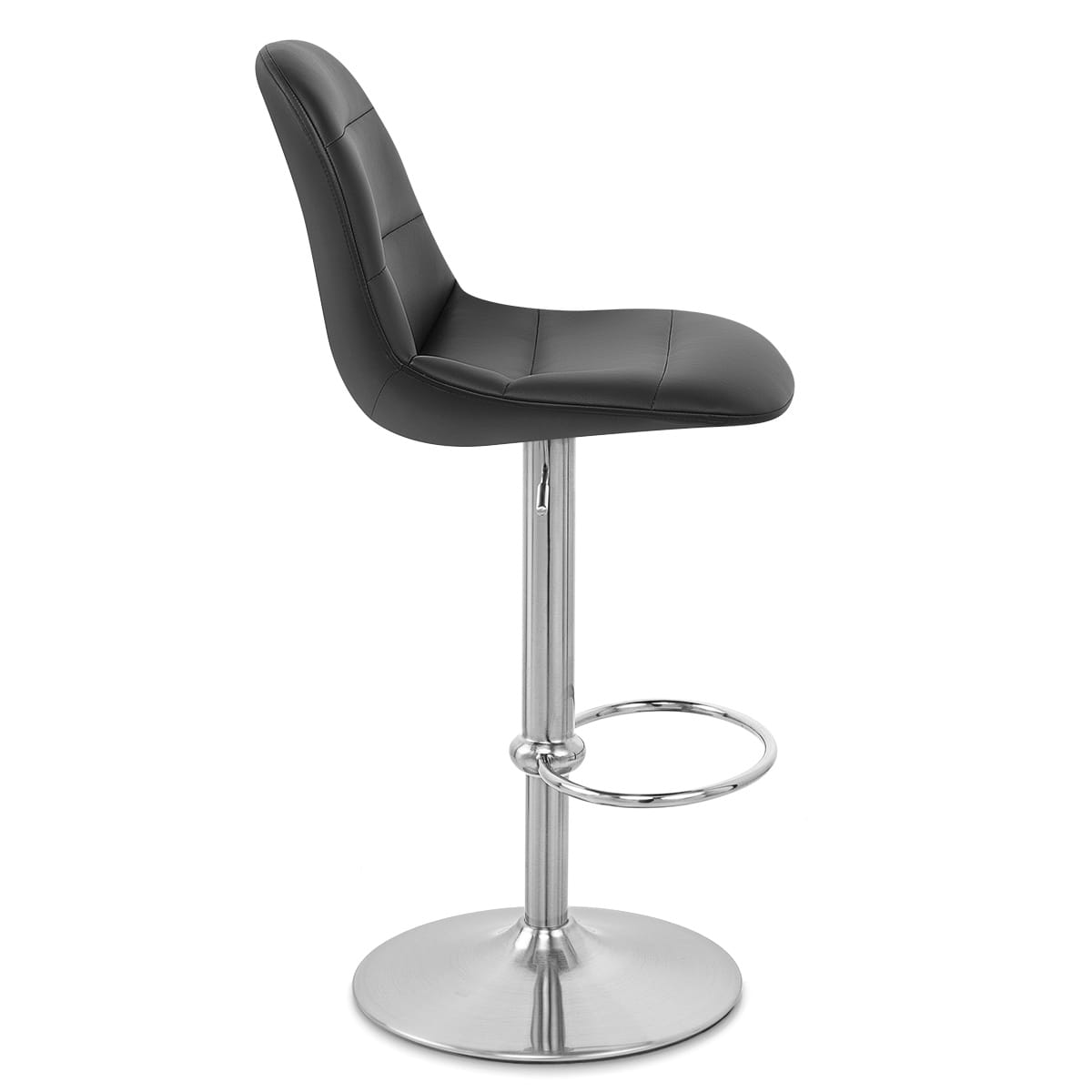 Ferrero Brushed Steel Bar Stool Black