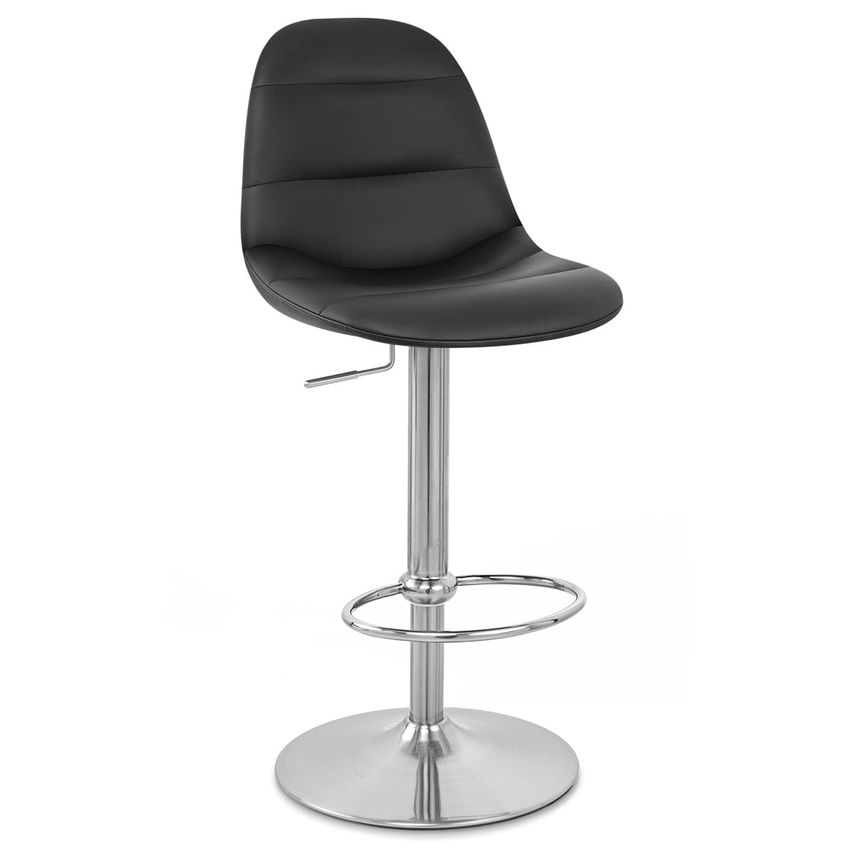 Ferrero Brushed Steel Bar Stool Black