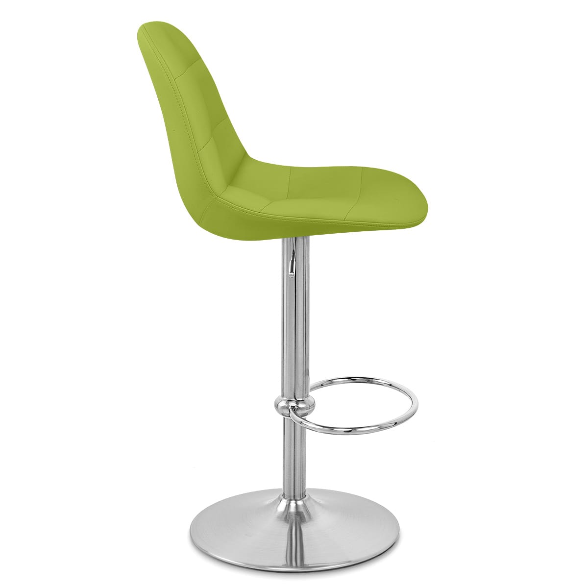Ferrero Brushed Steel Bar Stool Green