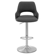 Fiji Brushed Steel Stool Charcoal