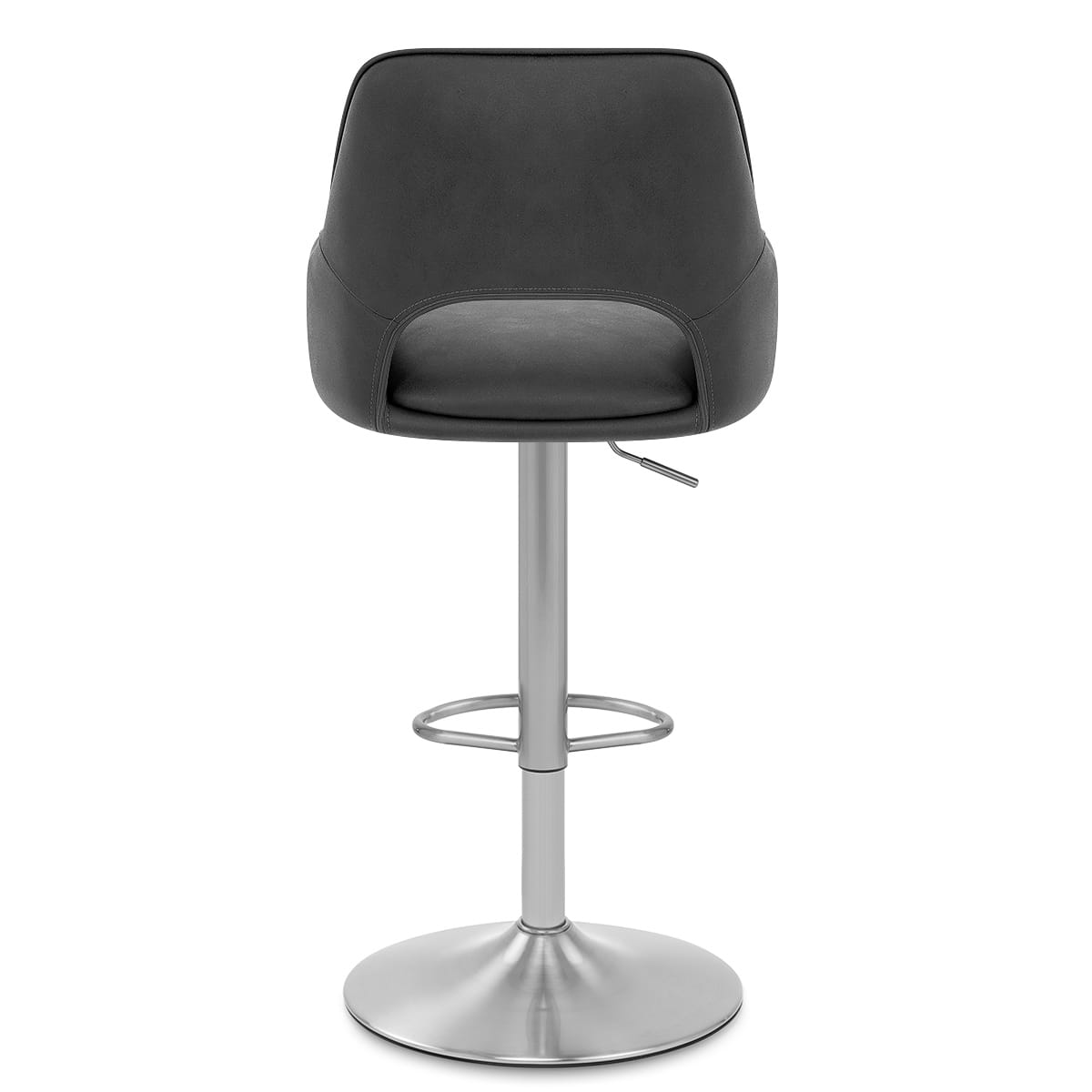 Fiji Brushed Steel Stool Charcoal