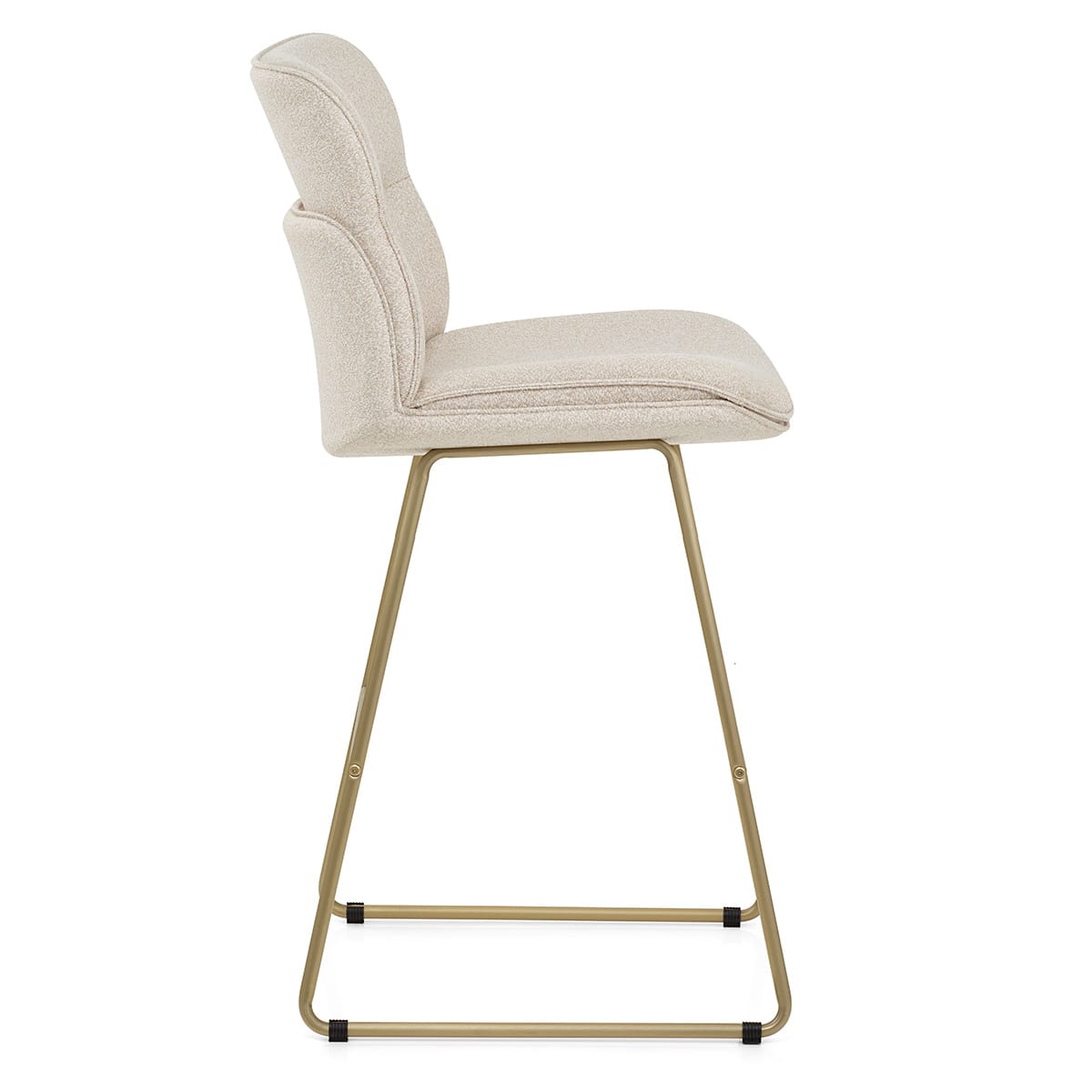 Finley Gold Stool Champagne Boucle