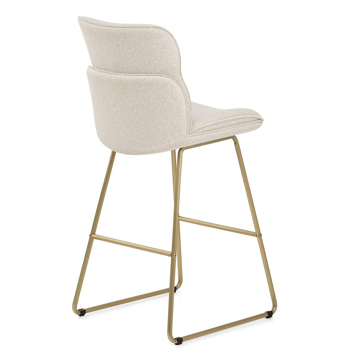 Finley Gold Stool Champagne Boucle