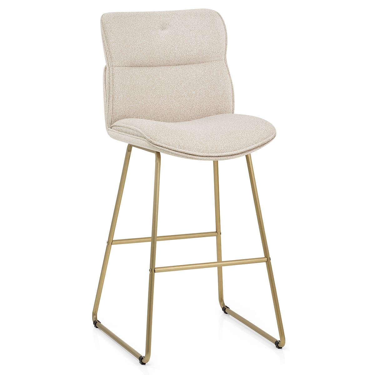 Finley Gold Stool Champagne Boucle