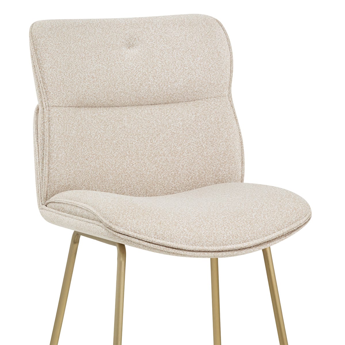 Finley Gold Stool Champagne Boucle