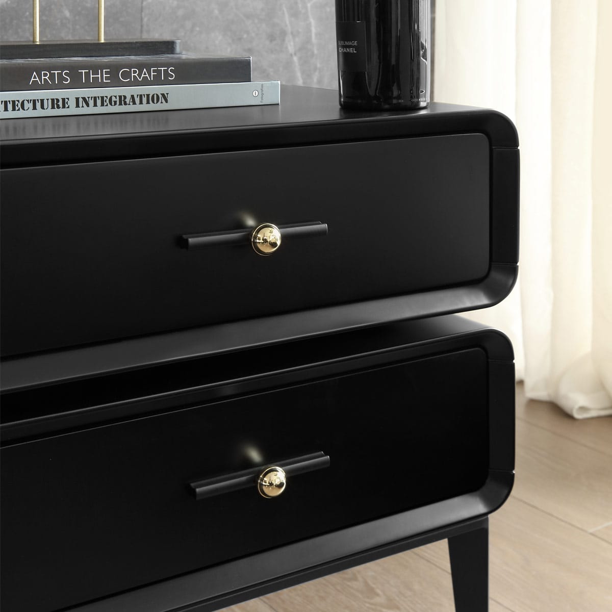 Florence Bedside Table Black