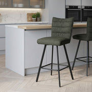 Forte Bar Stool Green Fabric