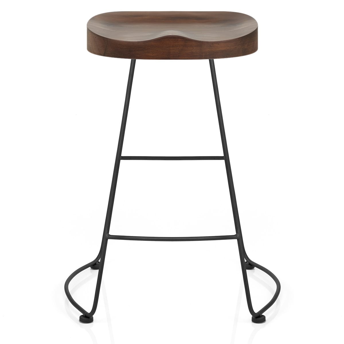 Freedom Black Stool Dark Wood