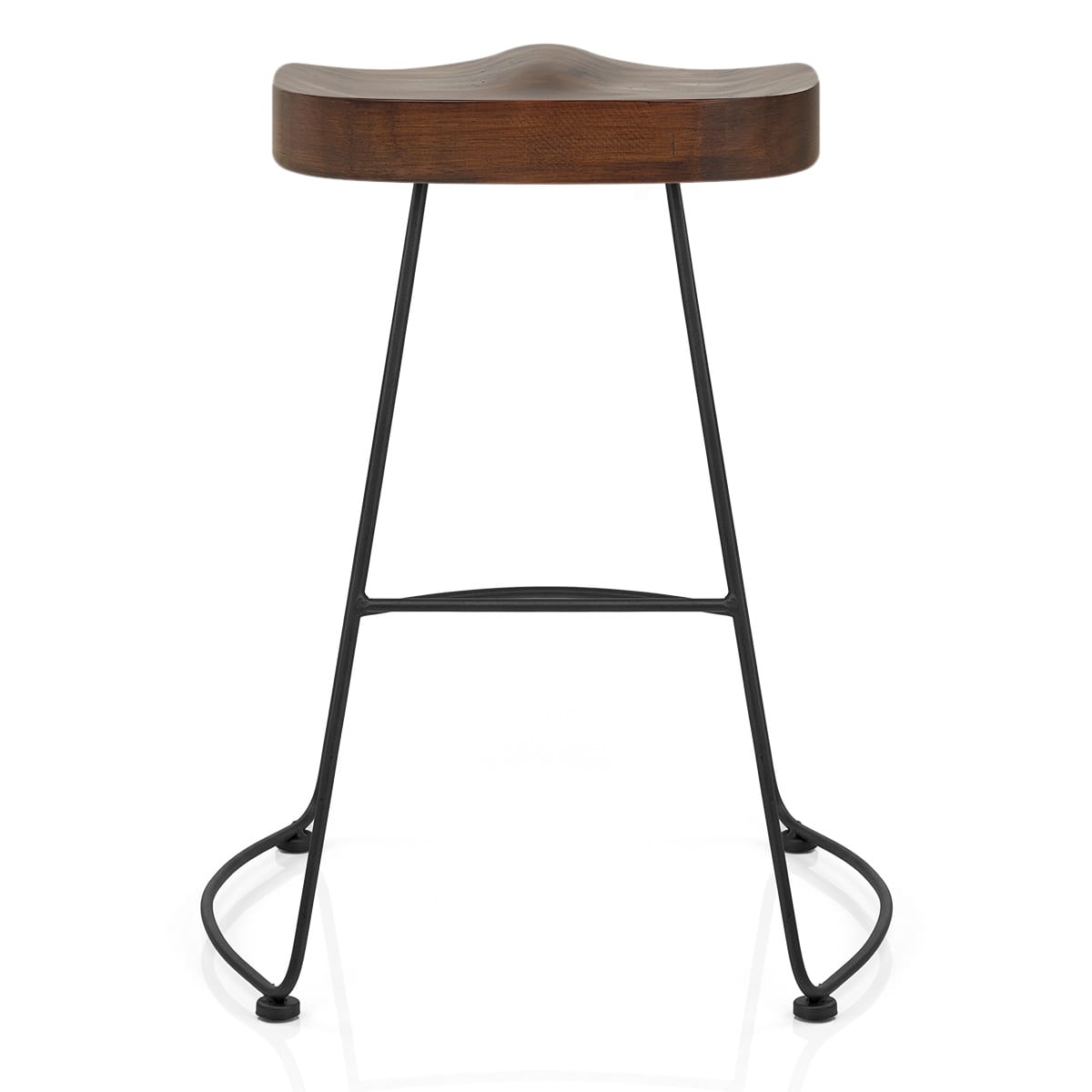 Freedom Black Stool Dark Wood