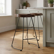 Freedom Black Stool Dark Wood