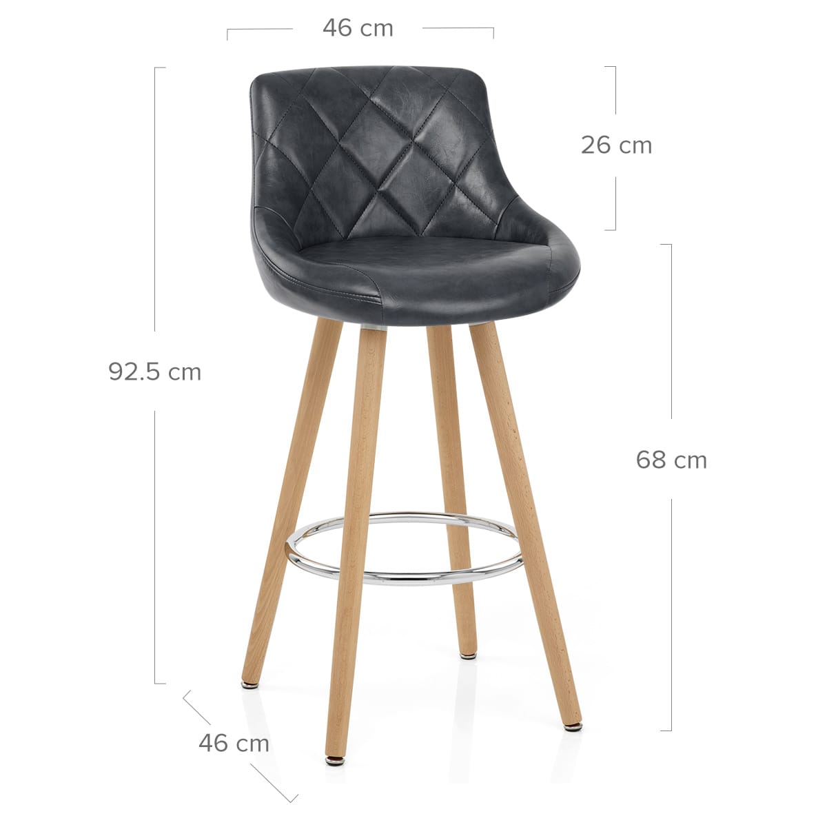 Fuse Wooden Stool Antique Midnight Blue