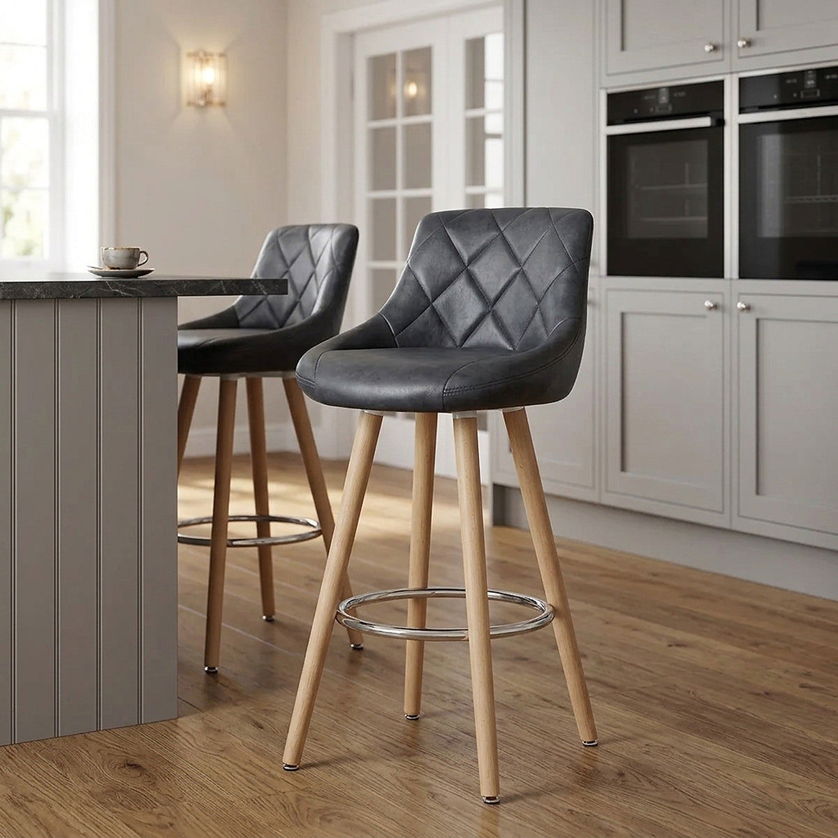 Fuse Wooden Stool Antique Midnight Blue