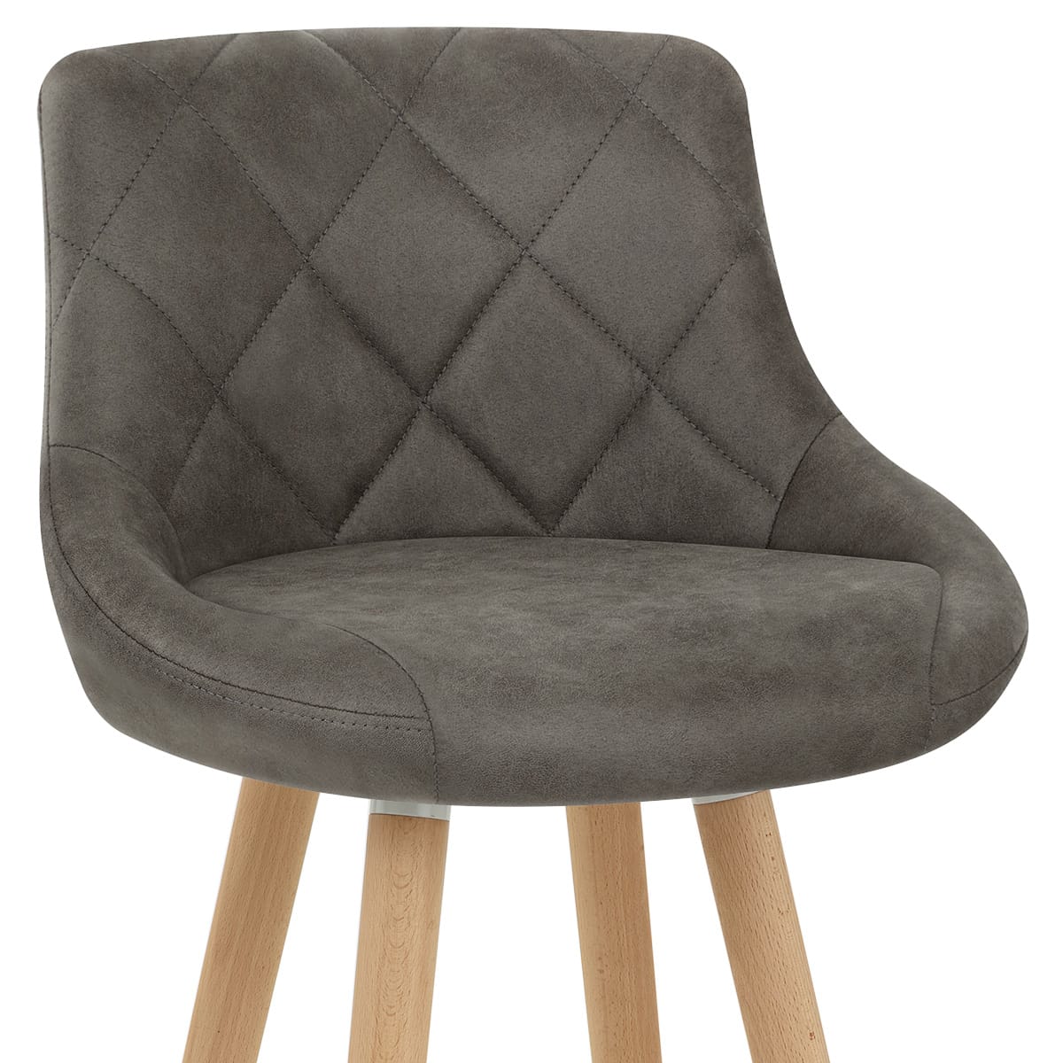 Fuse Wooden Stool Charcoal